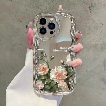 Θήκη κινητού τηλεφώνου με σχέδιο ελαιογραφίας, λουλούδι μήλο 16/15, αντιολισθητική για iPhone13 12/11/XR/xs/x all-inclusive 7/8P