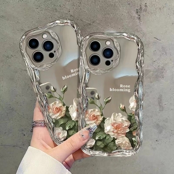 Θήκη κινητού τηλεφώνου με σχέδιο ελαιογραφίας, λουλούδι μήλο 16/15, αντιολισθητική για iPhone13 12/11/XR/xs/x all-inclusive 7/8P