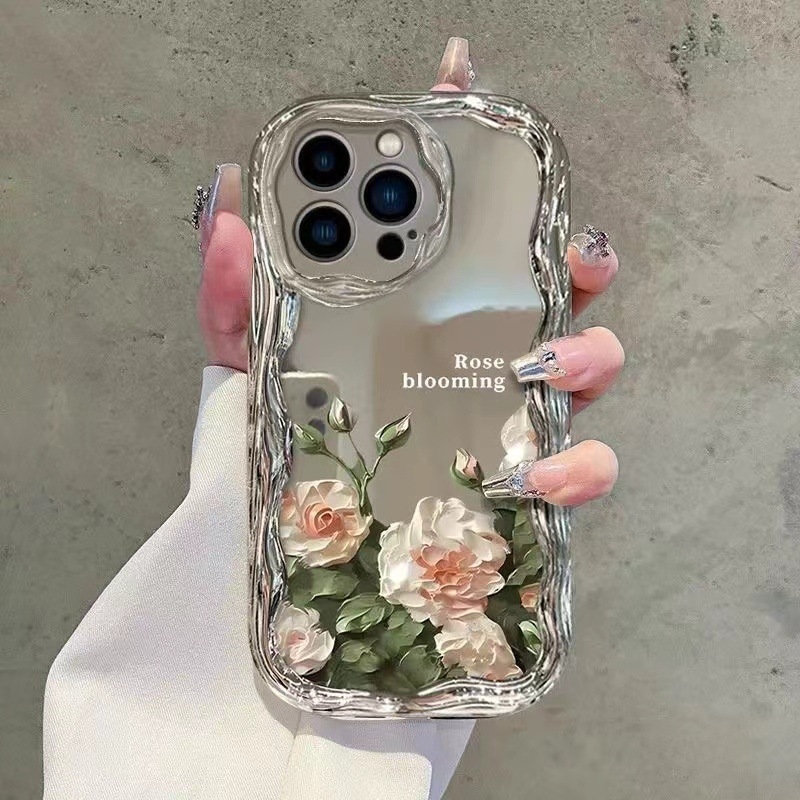 Θήκη κινητού τηλεφώνου με σχέδιο ελαιογραφίας, λουλούδι μήλο 16/15, αντιολισθητική για iPhone13 12/11/XR/xs/x all-inclusive 7/8P