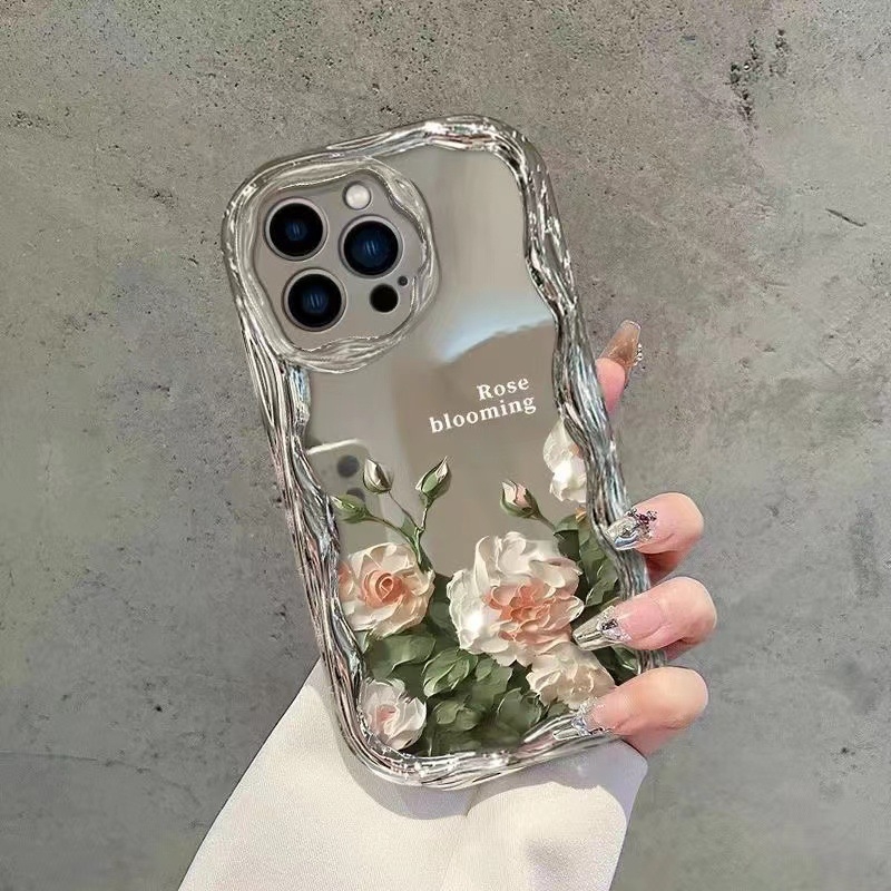 Θήκη κινητού τηλεφώνου με σχέδιο ελαιογραφίας, λουλούδι μήλο 16/15, αντιολισθητική για iPhone13 12/11/XR/xs/x all-inclusive 7/8P