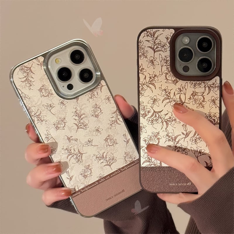 Carcasă de telefon Ins Sketch Flower Apple 16, din piele, model 14pro Max, pentru iPhone 13, Retro 11, rezistentă