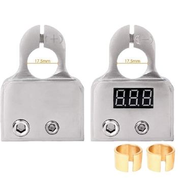 Клипс за автомобилен акумулатор, аудио модификация, конектор за глава на акумулатора на автомобил, конектор за клема на акумулатора с волтметър