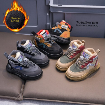 Bērnu sporta apavi, skolēniem, ar vilnas oderi, silti apavi, modes zēniem un meitenēm, jauni ziemas ikdienas apavi, skriešanas apavi, kokvilnas apavi