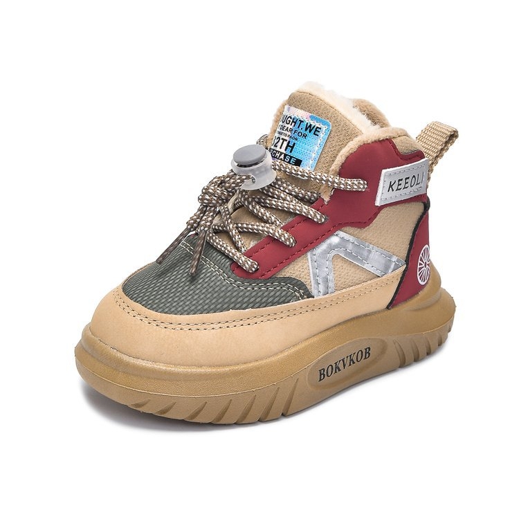 Bērnu sporta apavi, skolēniem, ar vilnas oderi, silti apavi, modes zēniem un meitenēm, jauni ziemas ikdienas apavi, skriešanas apavi, kokvilnas apavi