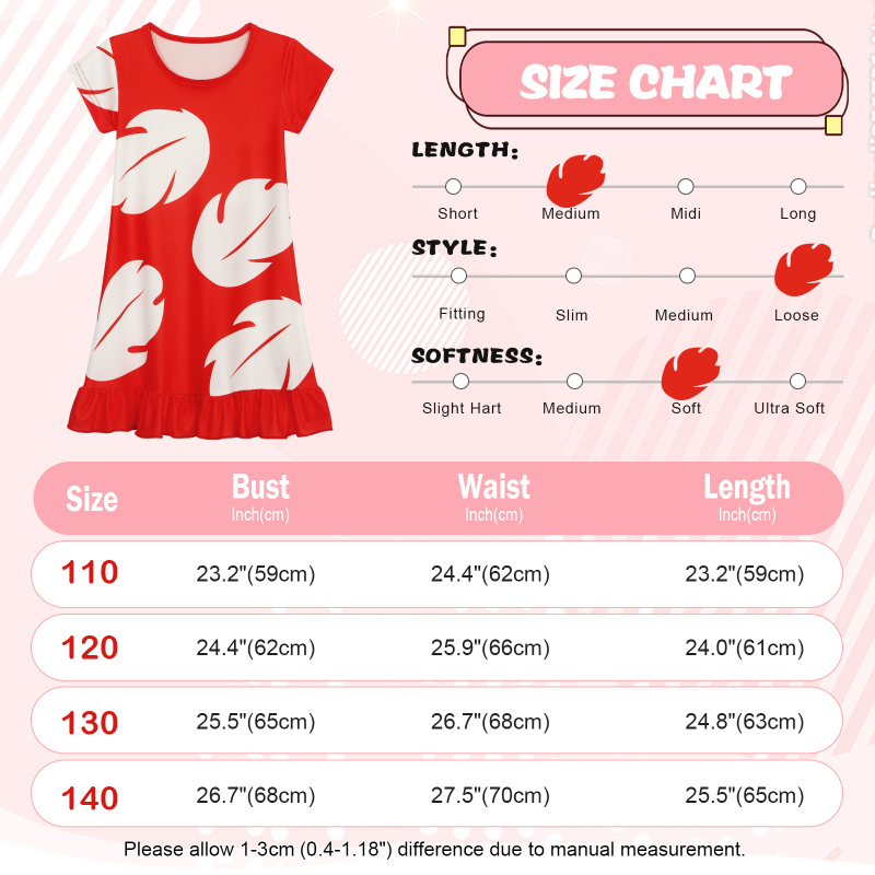CrossBorder Home Wear Ljetna djevojačka haljina Lilo i Stitch Halloween dječja tanka spavaćica