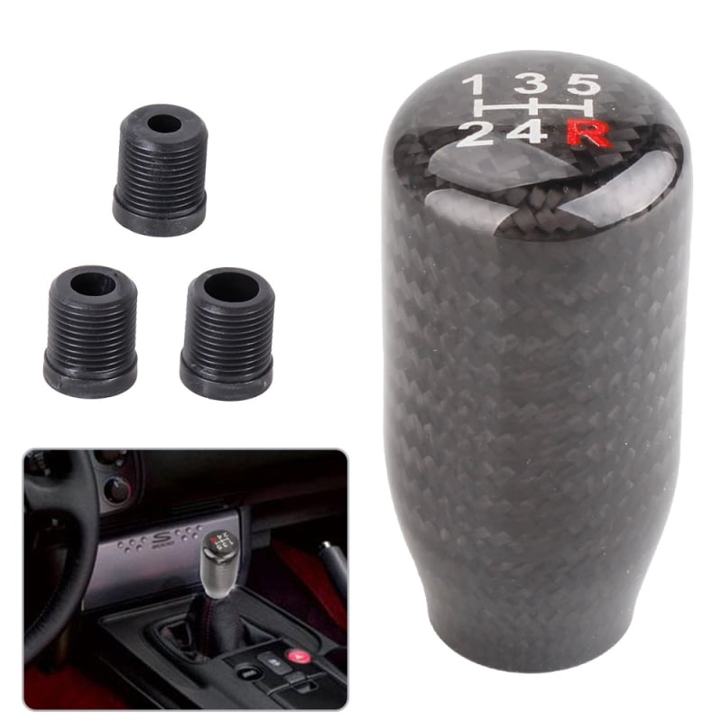 Cap de schimbător de viteze modificat pentru mașini transfrontaliere, din fibră de carbon, cu 5 trepte și 6 trepte, accesorii universale