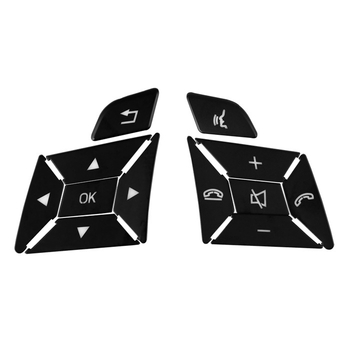 Κατάλληλο για MERCEDES-BENZ C200, αυτοκόλλητο κουμπιών τιμονιού E260L GLK300 CLS ML GL, αυτοκόλλητο εσωτερικής τροποποίησης