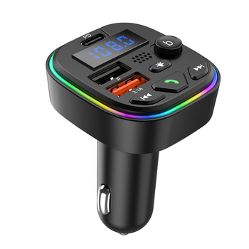 Sigaretisüütaja auto Bluetooth MP3 mängija FM saatja Bluetooth vastuvõtja kahe USB autolaadija ümbritseva valgusega