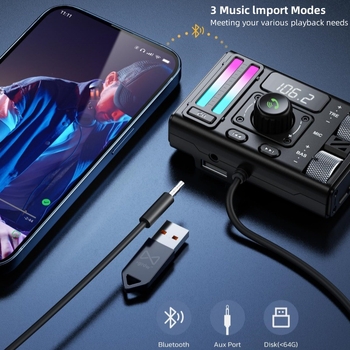MT02 auto mp3 bluetooth mängija uus subwoofer AUX sigaretisüütaja bluetooth autolaadija kiire laadimisega fm-saatja
