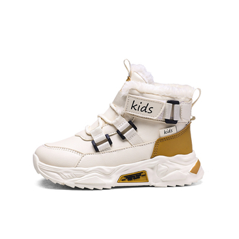 2024. gada ziemas jauni bērnu sabiezināti sniega zābaki Northeast neslīdoši silti zēnu ikdienas Martin zābaki vīriešu kokvilnas apavi