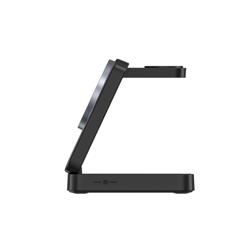 Jauns pārrobežu 15 W ātrās uzlādes daudzfunkcionāls mobilā tālruņa turētājs bezvadu uzlādei, saliekams magnētisks trīs vienā bezvadu lādētājs