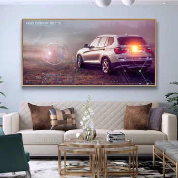 Moodne punane lahe super sportauto lõuendimaaling seinamaaling plakat seinakunst magamistuba elutuba moodne dekoratiivmaaling