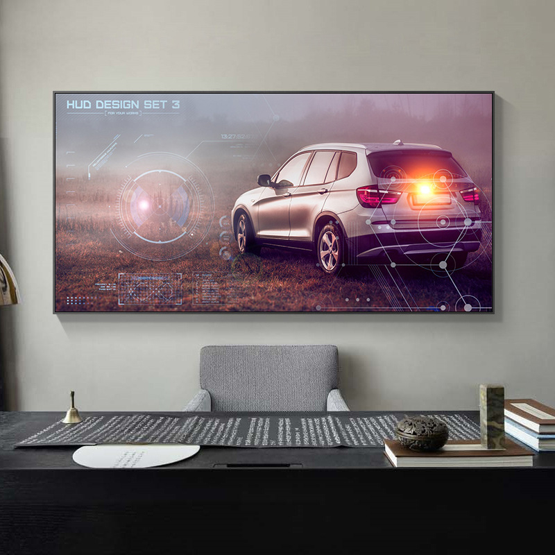 Модерна червена готина супер спортна кола, платно, стенопис, плакат, стенно изкуство, спалня, хол, модерна декоративна картина