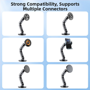 17 mm universalus rutulinis laikiklis automobiliui, lipnus sulankstomas prailginimas, metalinis aliuminio lydinio, reguliuojamas