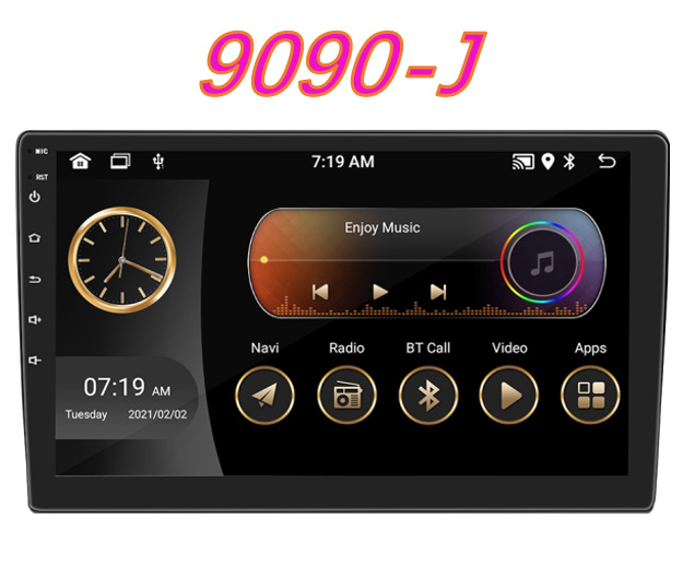 9/10 collu Android automašīnas GPS navigācija Bluetooth mobilā tālruņa savienojums automašīnas MP5 atskaņotājs Bezvadu CarPlay