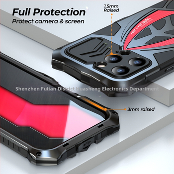 IPhone 16promaxi jaoks mõeldud kolmekordse kaitsega mobiiltelefoni ümbris, metallist silikoonist sportauto kaitseümbris, IP15, kõikehõlmav kukkumiskindel