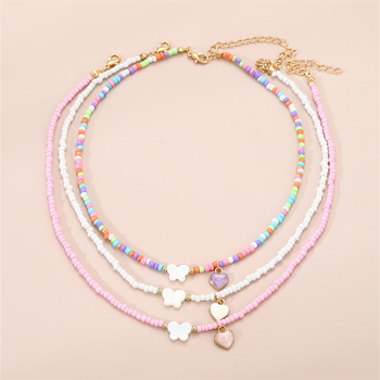 Nauji tarpvalstybiniai bohemiško stiliaus papuošalai, aliejaus lašėjimo drugelio pakabukas, ryžių karoliukai, rankų darbo karoliukų vaikiškas vėrinys, kostiumas