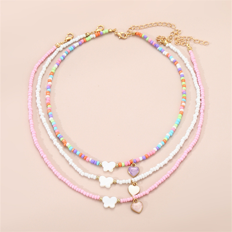 Nauji tarpvalstybiniai bohemiško stiliaus papuošalai, aliejaus lašėjimo drugelio pakabukas, ryžių karoliukai, rankų darbo karoliukų vaikiškas vėrinys, kostiumas