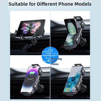 Uus KC sertifitseeritud Zfoldableflip auto juhtmevaba laadija sobib Samsungi kokkupandava ekraaniga mobiiltelefonihoidjale Ce