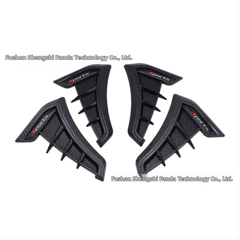 Simulácia žraloka, modifikácia blatníka, nalepenie bočného krytu General Motors, bočný vetrací otvor, čierny karbónový vzor, dekoratívny blatník