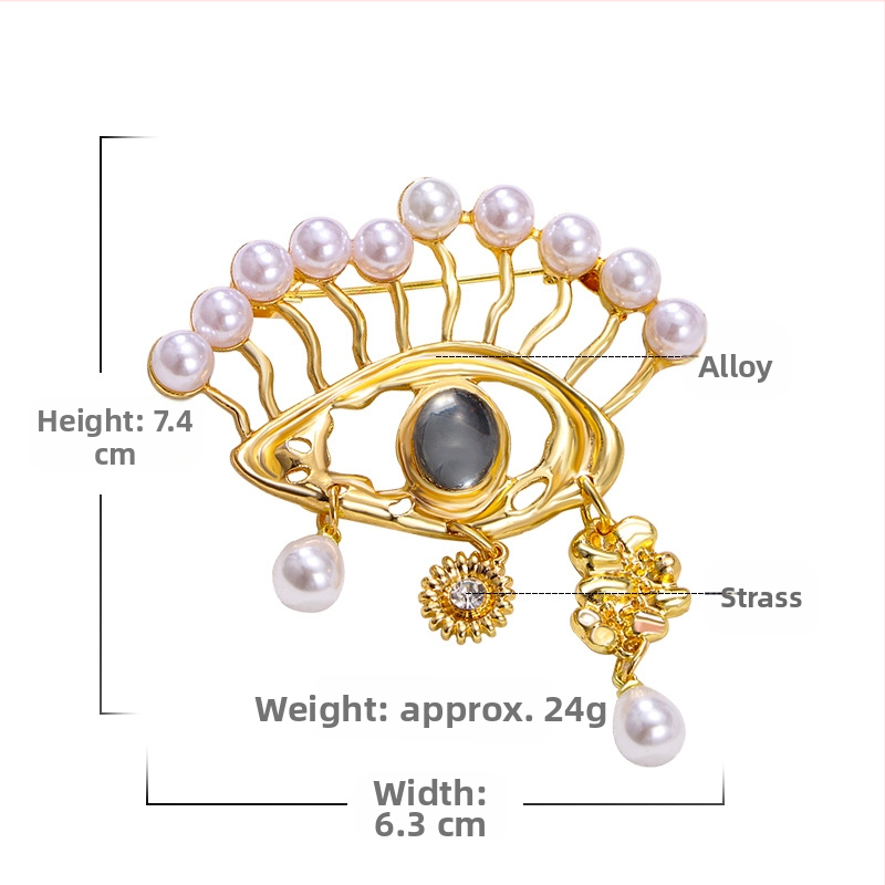 Prívesok s diabolským okom, brošňa pre ženy, luxusná dámska prehnaná korsáž s Herusovým okom, mliečny čaj, sestra, rovnaká brošňa