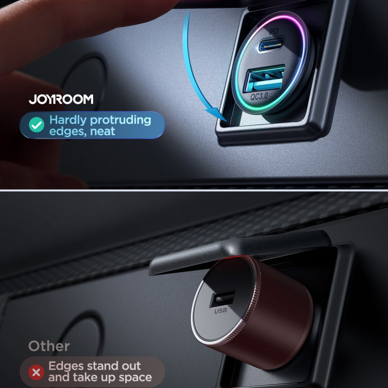 Machine Music Hall 60W super brzi punjač za mobitel, metalni mini punjač za auto u boji s PD brzim punjenjem QC3.0