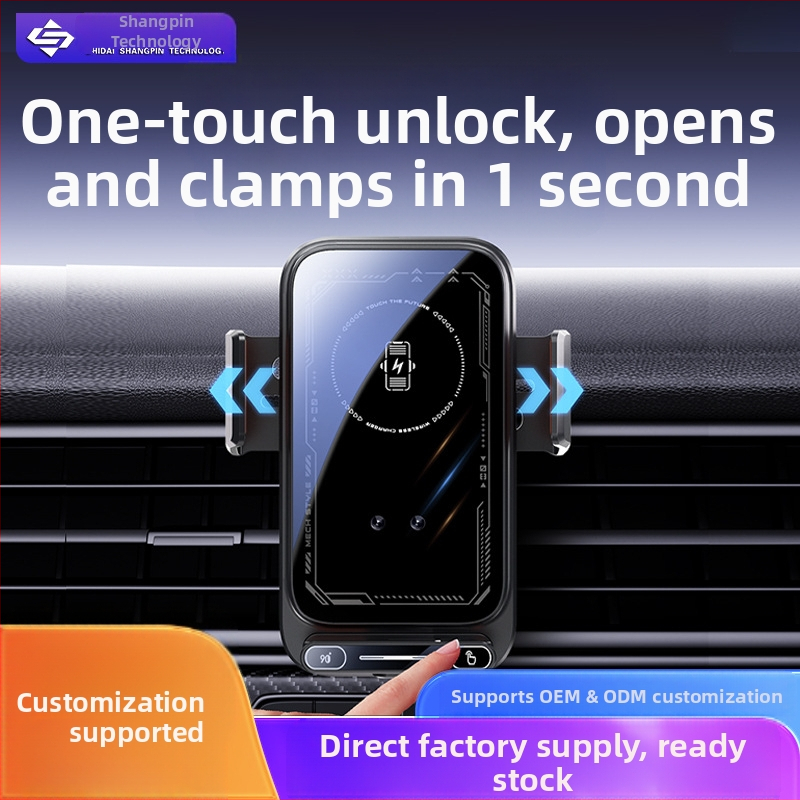 Auto mobiiltelefoni hoidik navigatsiooniga õhuava autosisene elektriline pöörlev magnetiline laadimine auto juhtmevaba laadija