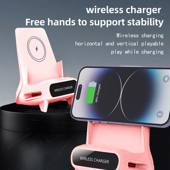 Uus Lazy Chair mobiiltelefoni juhtmevaba laadimisalus 15W lauaarvuti alus vabastab käed laadimiseks ja draamade vaatamiseks