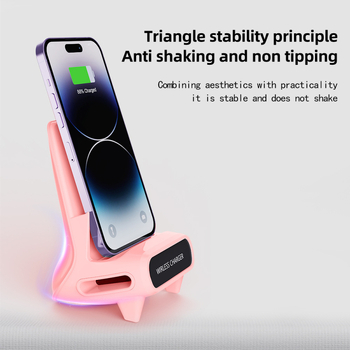 Uus Lazy Chair mobiiltelefoni juhtmevaba laadimisalus 15W lauaarvuti alus vabastab käed laadimiseks ja draamade vaatamiseks