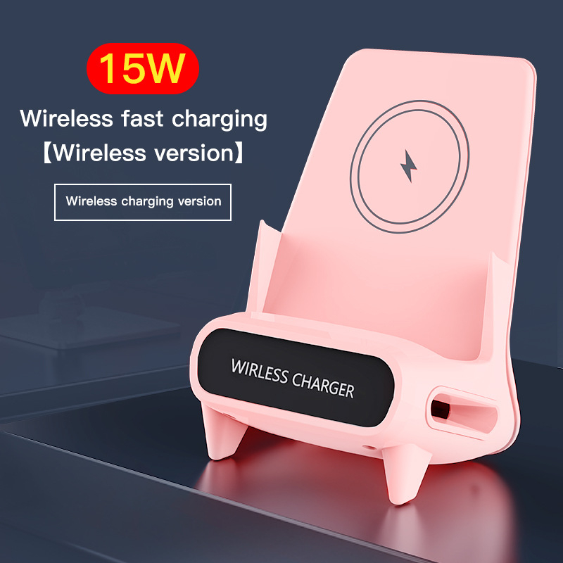 Suport de încărcare wireless pentru telefon mobil, scaun leneș nou, suport de birou de 15W, care eliberează mâinile pentru încărcare și vizionarea de drame