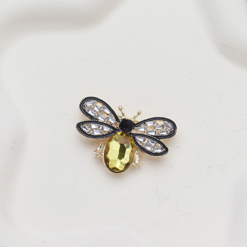 Väliskaubanduse uued plahvatused moodne tsirkoonpunane ja roheline suur mesilane õlimaal rhinestone väike mesilane pross naissoost isikupärastatud putukakorsett