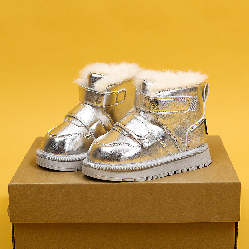 2024. gada jauni ziemas bērnu sniega zābaki zēniem, zēniem, samta ādas, ūdensnecaurlaidīgi kokvilnas zābaki, ar vilnas oderi, silti, lieli kokvilnas apavi sievietēm