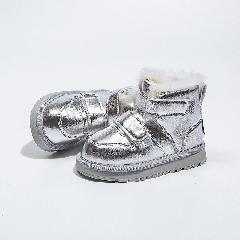 2024. gada jauni ziemas bērnu sniega zābaki zēniem, zēniem, samta ādas, ūdensnecaurlaidīgi kokvilnas zābaki, ar vilnas oderi, silti, lieli kokvilnas apavi sievietēm