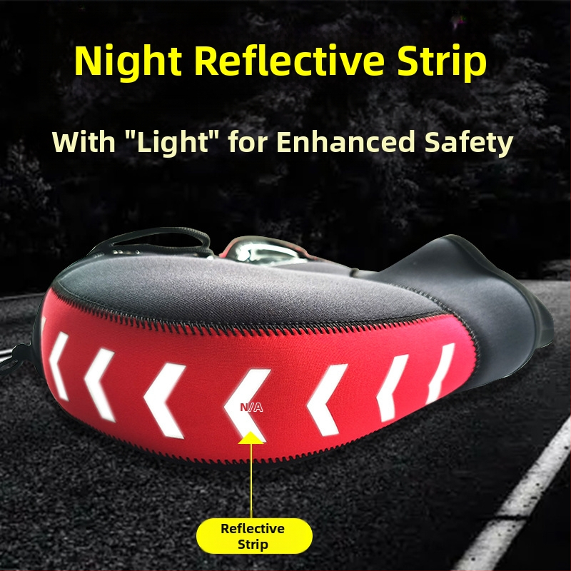 Калъф за дръжка на мотоциклет, зимен удебелен материал за гмуркане, ветроустойчив калъф за дръжка на мотоциклет, топъл калъф за дръжка за езда