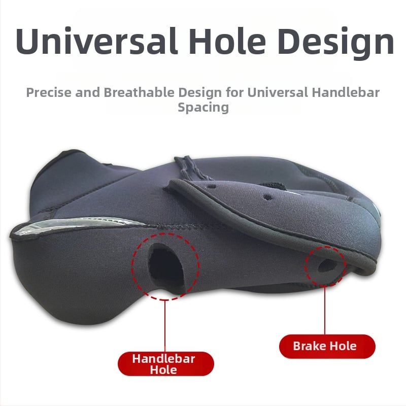Калъф за дръжка на мотоциклет, зимен удебелен материал за гмуркане, ветроустойчив калъф за дръжка на мотоциклет, топъл калъф за дръжка за езда