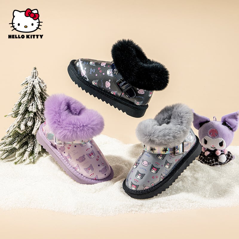 Cizme de zăpadă Hello Kitty pentru fete, 2024, cizme de iarnă impermeabile, antiderapante, calde, rezistente la frig, culoarea bomboanelor, 8