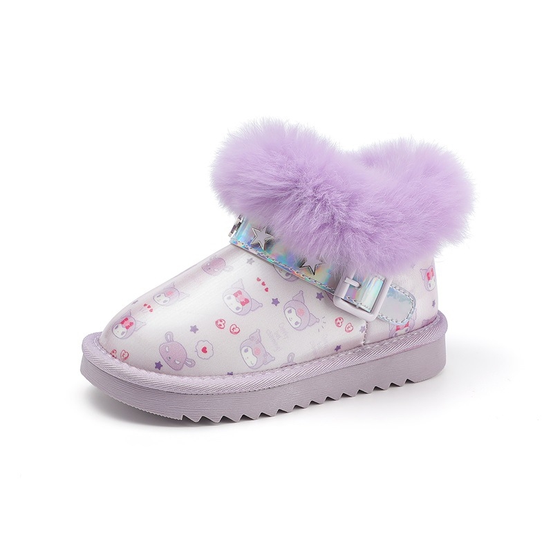 Hello Kitty tüdrukute lumesaapad 2024. aasta talvised veekindlad libisemisvastased saapad, soojad ja külmakindlad kommivärvi juuksesaapad 8