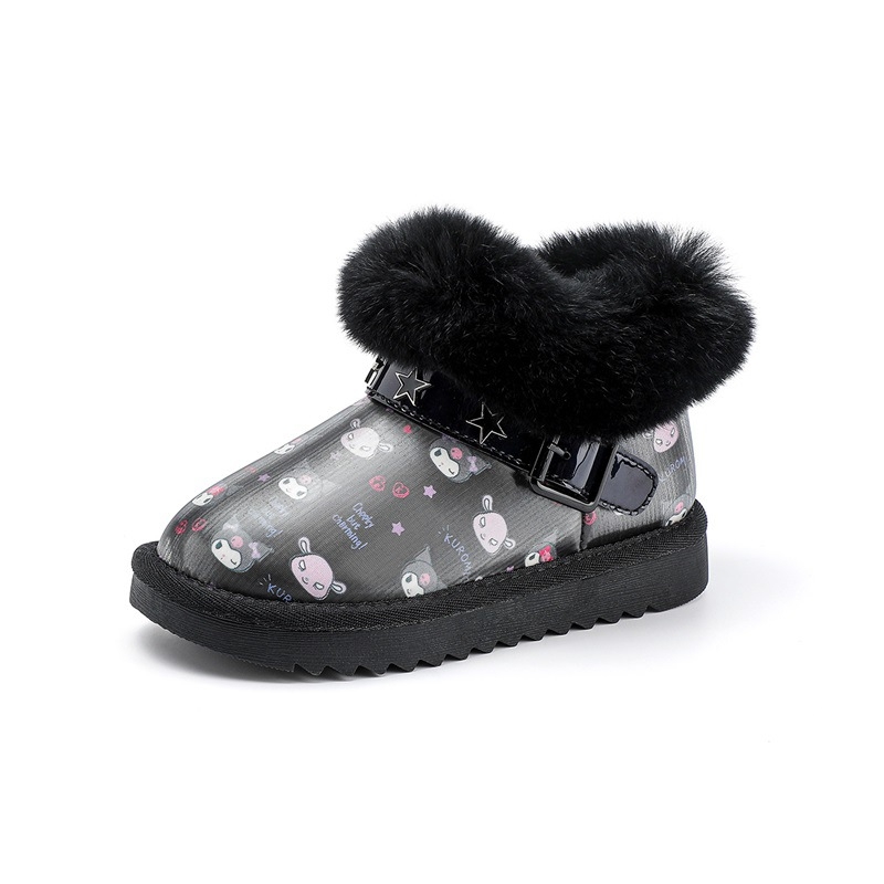 Hello Kitty tüdrukute lumesaapad 2024. aasta talvised veekindlad libisemisvastased saapad, soojad ja külmakindlad kommivärvi juuksesaapad 8