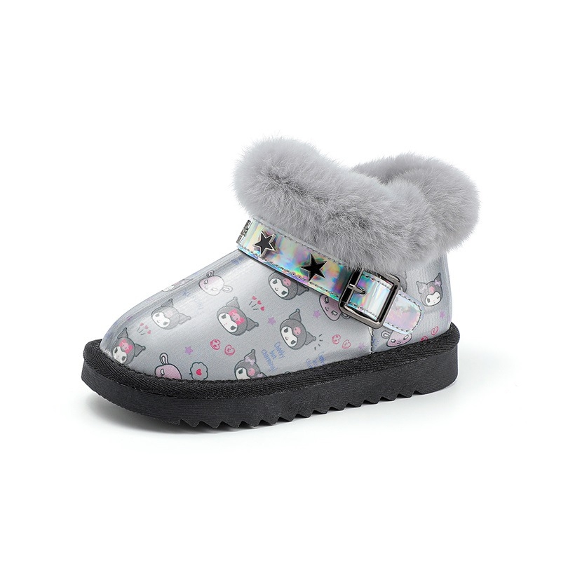 Hello Kitty tüdrukute lumesaapad 2024. aasta talvised veekindlad libisemisvastased saapad, soojad ja külmakindlad kommivärvi juuksesaapad 8