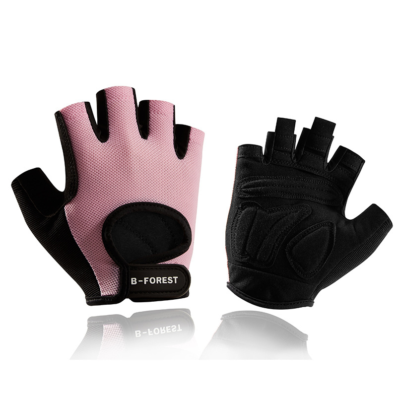 Puspirštės sportinės pirštinės vyrams ir moterims vasarai, kvėpuojančios, neslystančios, nesukeliančios nuospaudų, skirtos važiavimui dviračiu ir bėgimui, atsparios dilimui, smūgius sugeriančios sportinės pirštinės