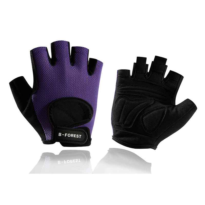 Puspirštės sportinės pirštinės vyrams ir moterims vasarai, kvėpuojančios, neslystančios, nesukeliančios nuospaudų, skirtos važiavimui dviračiu ir bėgimui, atsparios dilimui, smūgius sugeriančios sportinės pirštinės