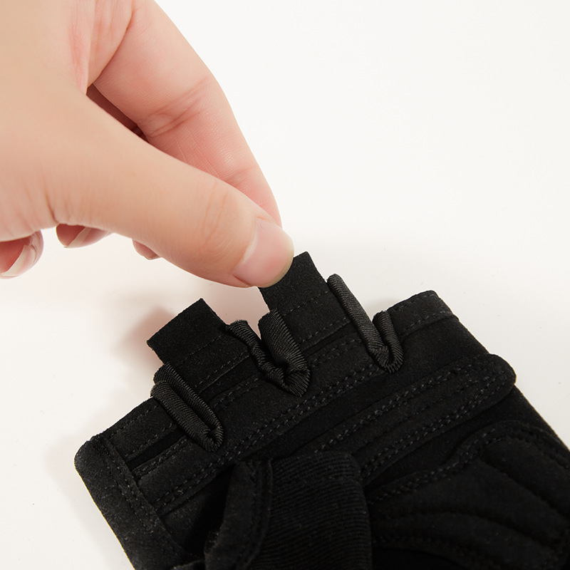 Puspirštės sportinės pirštinės vyrams ir moterims vasarai, kvėpuojančios, neslystančios, nesukeliančios nuospaudų, skirtos važiavimui dviračiu ir bėgimui, atsparios dilimui, smūgius sugeriančios sportinės pirštinės