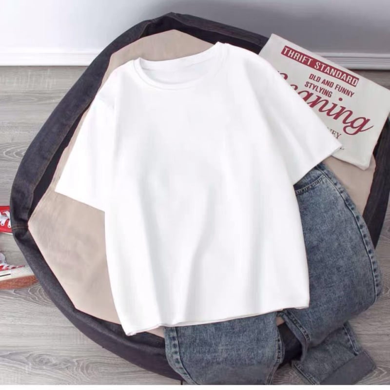 Tricou pentru copii, 100% bumbac, cu mânecă scurtă, culoare solidă, vară 2023, stil coreean nou, lejer, cu toate asortațiile, top la modă