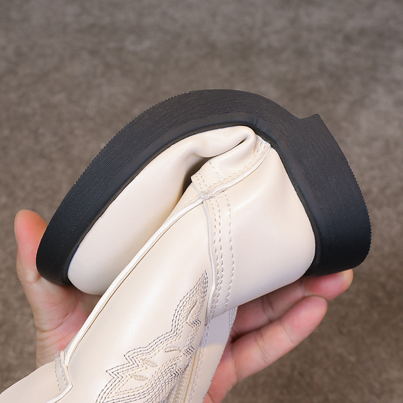 Jauni bērnu ādas zābaki 2024. gada rudens un ziemas augstpapēžu zābaki Eiropas un amerikāņu stila zābaki zēniem un meitenēm