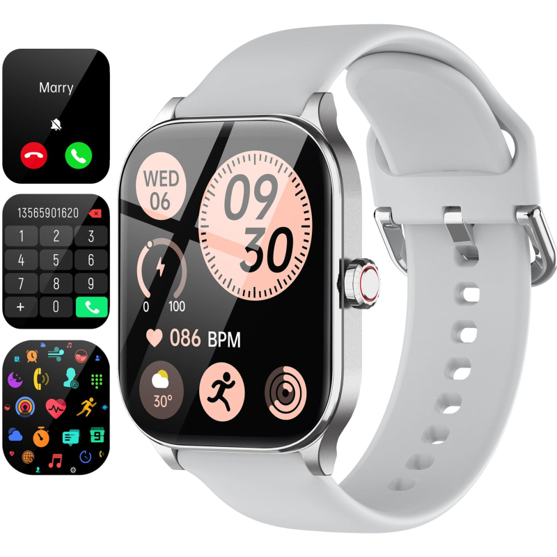 Užsienio prekybos karšto pardavimo madingas išmanusis laikrodis vyrams ir moterims „Bluetooth“ skambučiams, širdies ritmo, miego, sveikatos stebėjimo, mankštos laikrodis