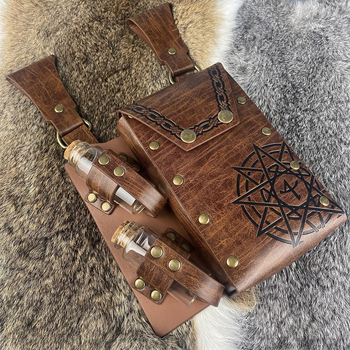 Keskaegne alkeemia kaldus topeltpudelikott Põhjamaade viikingistiilis vintage COSPLAY rekvisiidid Amazon TEMU Cross Border