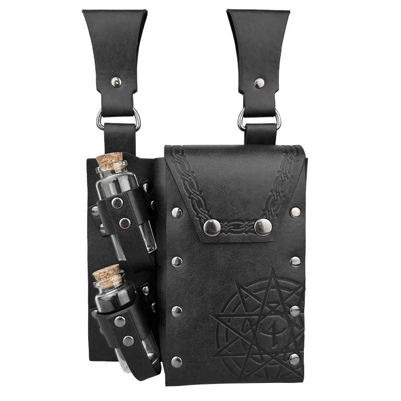 Keskaegne alkeemia kaldus topeltpudelikott Põhjamaade viikingistiilis vintage COSPLAY rekvisiidid Amazon TEMU Cross Border