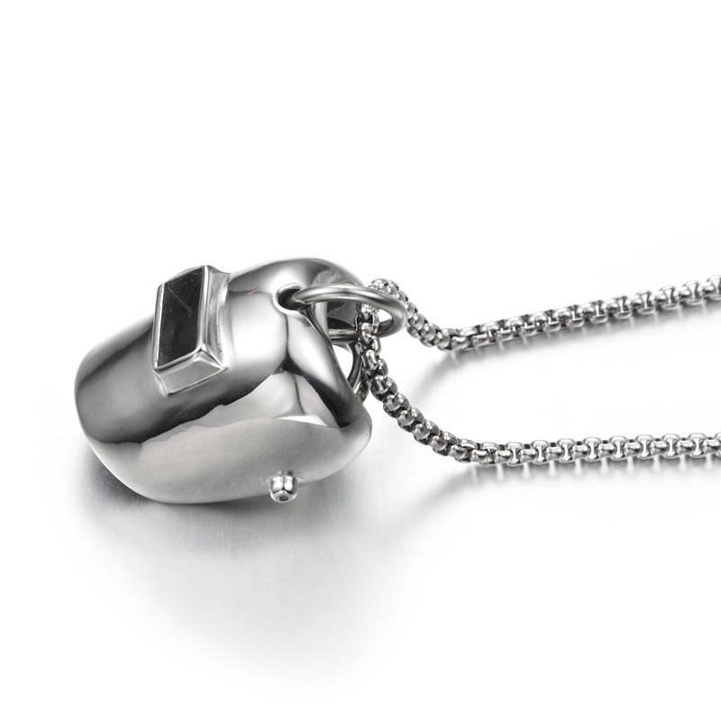 Zhenwo Европейска и американска външна търговия Мода 316 Неръждаема стомана Маска Висулка Хип-хоп Висококачествено Полирано Колие Заварчик