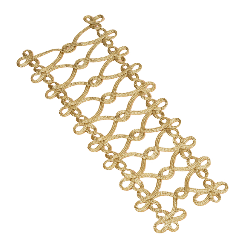 Auksinė šilko suknelė su dekoratyviniu kraštu, rankų darbo kostiumas, šokių kostiumas, dekoratyviniai nėriniai, auksinis, juodas, auksinė, pagal užsakymą pagaminta uniforma, dekoratyvinės kopėčios