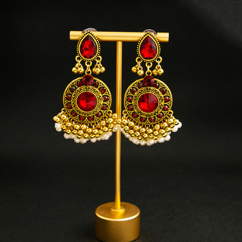 Σκουλαρίκια με σμαράγδι και διασυνοριακά ευρωπαϊκά και αμερικανικά στοιχεία, σκουλαρίκια με φούντες και διαμάντια υψηλής ποιότητας, vintage καλλιτεχνικά στρογγυλά σκουλαρίκια